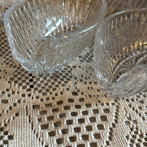 Set of Crystal Silverware Holders for Buffet Meal or Coffee - Heavy Crystal - Picture 3 of 6